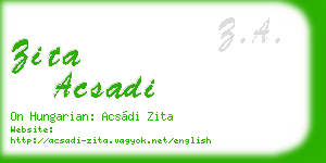 zita acsadi business card